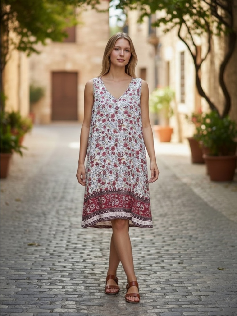 Floral Sleeveless Mini Dress